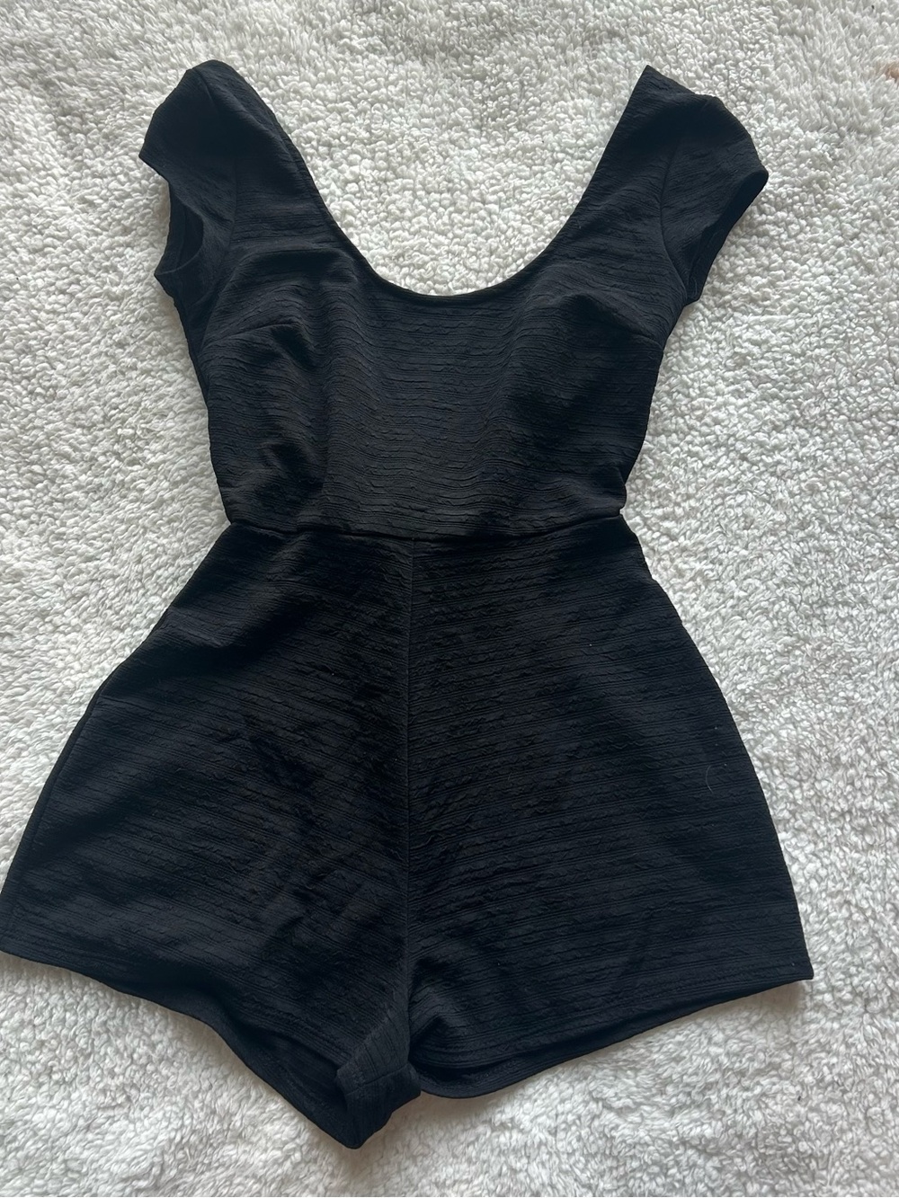 Urban Outfitters Black Scoop-Neck Short Romper